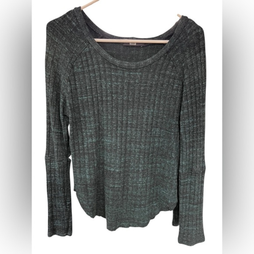Monrow Dark Green Ribbed Sweater